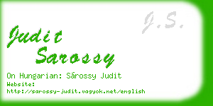 judit sarossy business card